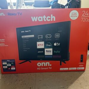 Onn Roku TV 24-Inch HD - Red Box